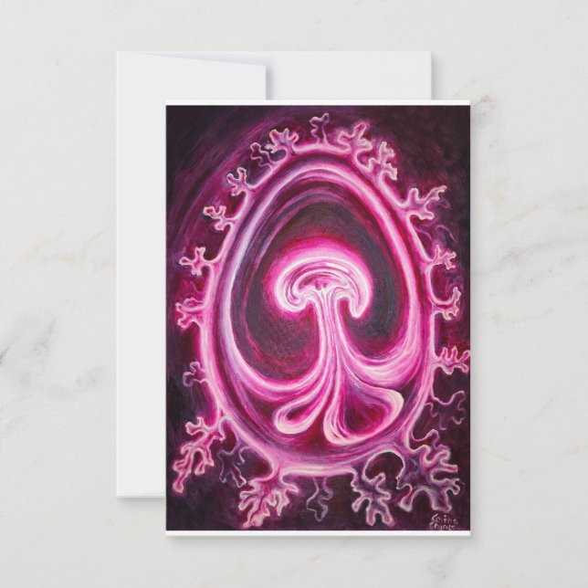 Embryo med placenta tack kort (Framsida)