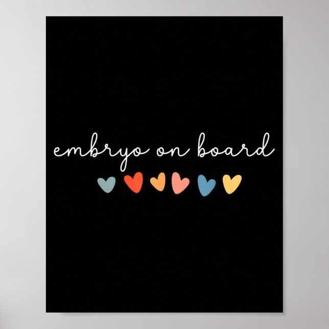 Embryo On Board Heart Ivf Transfer Day Fertility N Poster (Framsidan)