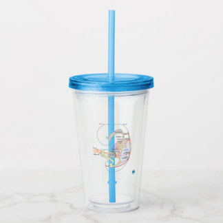 Embryologi Tumbler med lock + Straw Take Away Mugg