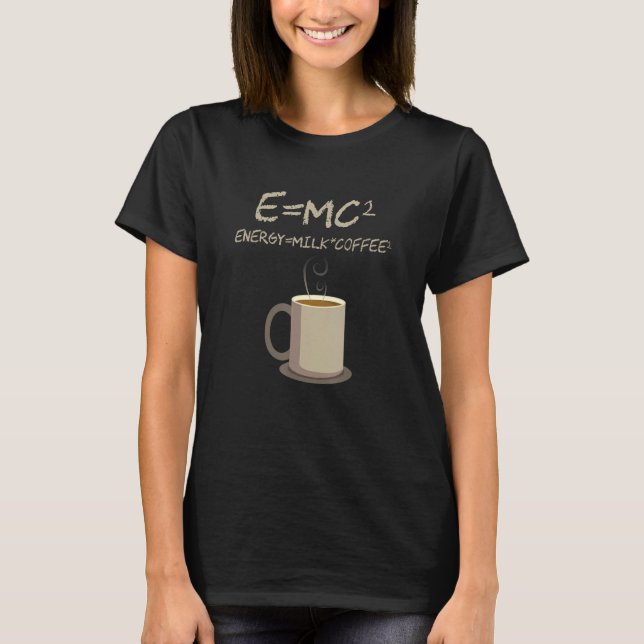 EMC2-mataffe för kremater i Mjölk T Shirt (Framsida)