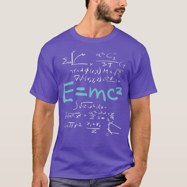 emc2 matematikfysik Einsteins-geek T Shirt (Framsida)