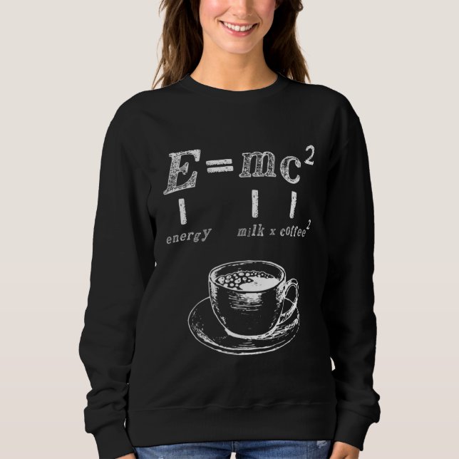 Emc2  Science Coffee Energy Milk Nerd Physics  1 T Shirt (Framsida)