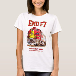 EMD F7 Santa Fe Warbonnet Diesel Locomotive. T Shirt