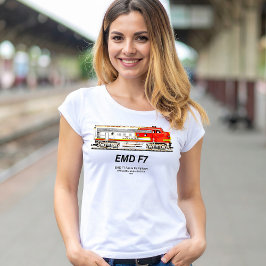 EMD F7 Santa Fe Warbonnet Diesel Locomotive. T Shirt