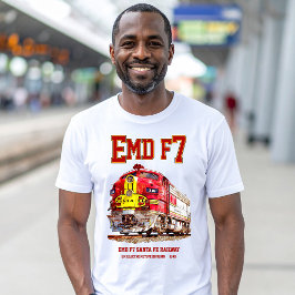 EMD F7 Santa Fe Warbonnet Diesel Locomotive. T Shirt