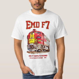 EMD F7 Santa Fe Warbonnet Diesel Locomotive. T Shirt