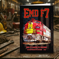 EMD F7 Santa Fe Warbonnet med amerikansk flagga.