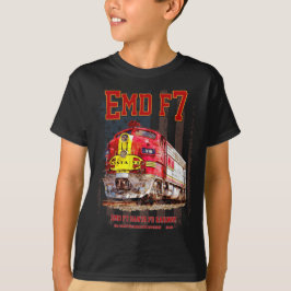 EMD F7 Santa Fe Warbonnet with American Flag. T Shirt
