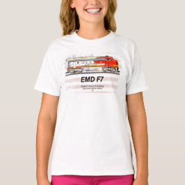 EMD F7 Santa Fe Warbonnet with American Flag. T Shirt