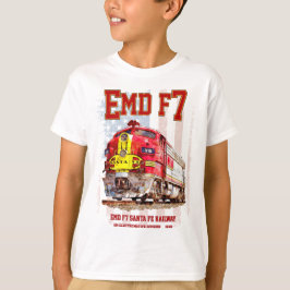 EMD F7 Santa Fe Warbonnet with American Flag. T Shirt