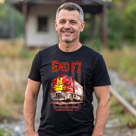 EMD F7 Santa Fe Warbonnet with American Flag. T Shirt