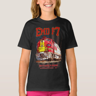EMD F7 Santa Fe Warbonnet with American Flag. T Shirt