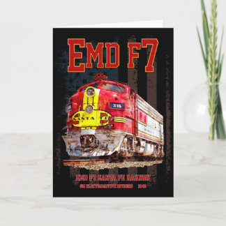 EMD F7 Santa Fe Warbonnet with American Flag. Tack Kort