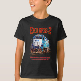 EMD GP38-2 Diesel Locomotive GATX blå och vit T Shirt