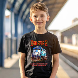 EMD GP38-2 Diesel Locomotive GATX blå och vit T Shirt