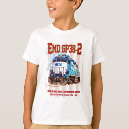 EMD GP38-2 Diesel Locomotive och American flagga T Shirt