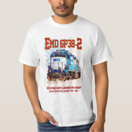 EMD GP38-2 Diesel Locomotive och American flagga T Shirt