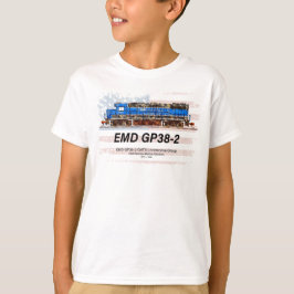 EMD GP38-2 Diesel Locomotive och American flagga T Shirt