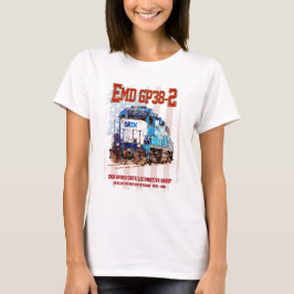 EMD GP38-2 Diesel Locomotive och American flagga T Shirt