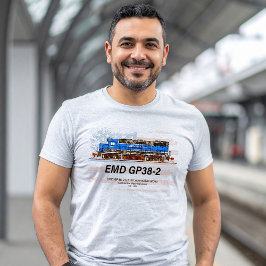 EMD GP38-2 Diesel Locomotive och American flagga T Shirt