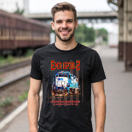 EMD GP38-2 Diesel Locomotive och American flagga T Shirt