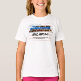 EMD GP38-2 Diesel Locomotive och American flagga T Shirt