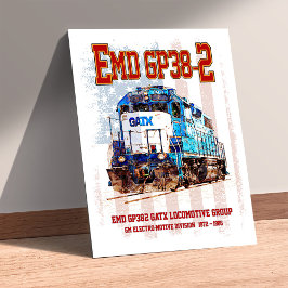 EMD GP38-2 Diesellok och amerikansk flagga Poster
