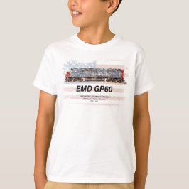 EMD GP60 Diesel Locomotive och American flagga T Shirt