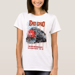 EMD GP60 Diesel Locomotive och American flagga T Shirt