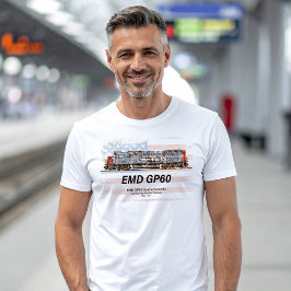 EMD GP60 Diesel Locomotive och American flagga T Shirt