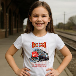 EMD GP60 Diesel Locomotive och American flagga T Shirt