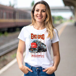EMD GP60 Diesel Locomotive och American flagga T Shirt
