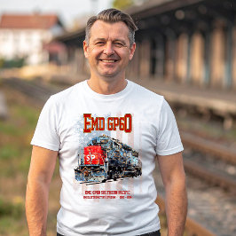 EMD GP60 Diesel Locomotive och American flagga T Shirt
