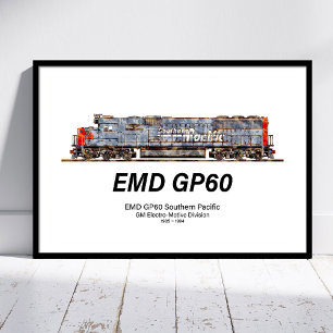 EMD GP60 Diesel Locomotive of Southern Pacific Fototryck
