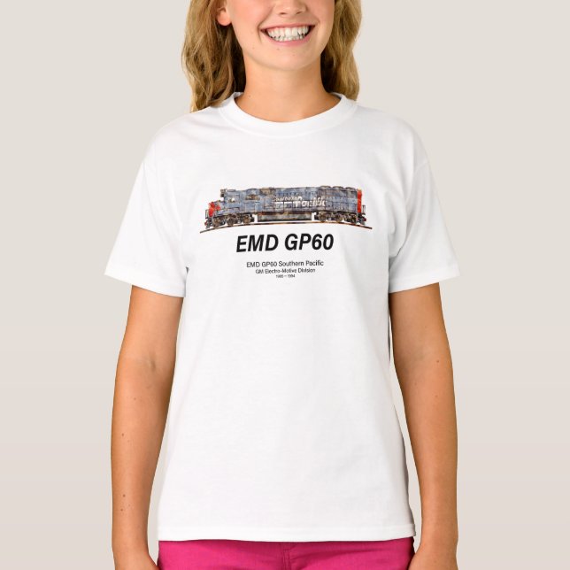 EMD GP60 Diesel Locomotive of Southern Pacific T Shirt (Framsida)