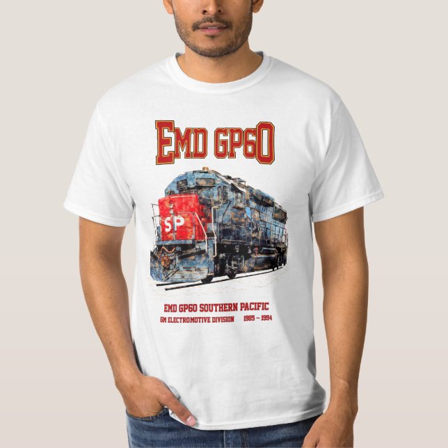EMD GP60 Diesel Locomotive of Southern Pacific T Shirt (Framsida)