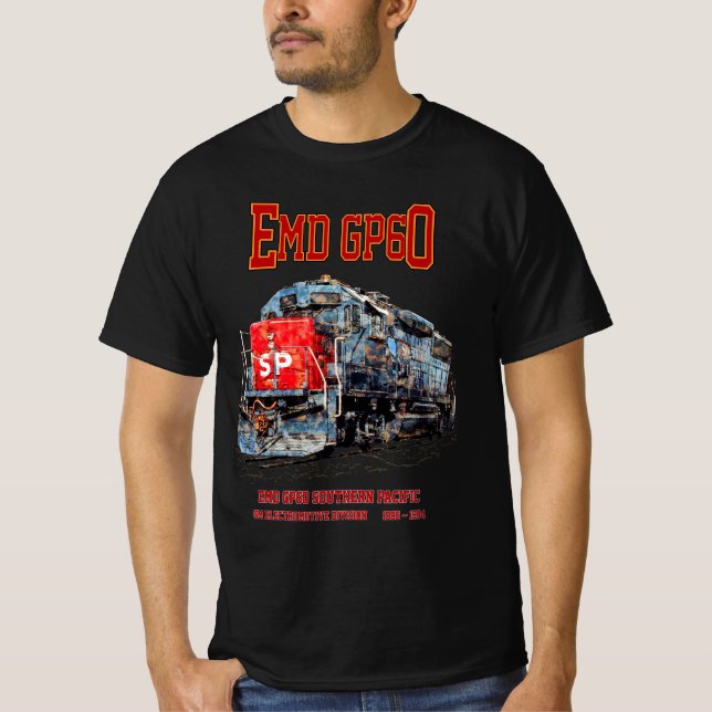 EMD GP60 Diesel Locomotive of Southern Pacific T Shirt (Framsida)