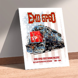 EMD GP60 diesel lokomotiv och amerikansk flagga Poster