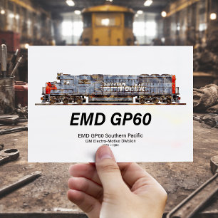 EMD GP60-diesellokomotiv tillhörandes Southern Pac Vykort