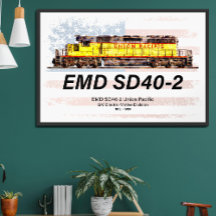 EMD SD40-2 diesel lokomotiv. Amerikansk flagga