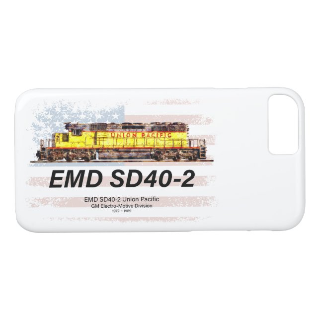 EMD SD40-2 Diesellok. Amerikansk flagga Case-Mate iPhone Skal (Baksida (horisontal))