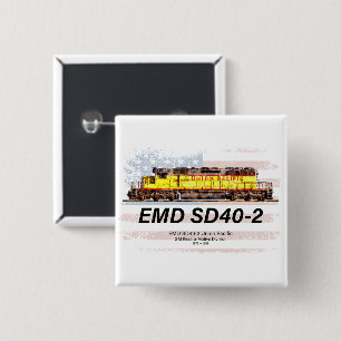 EMD SD40-2 Diesellok. Amerikansk flagga Knapp