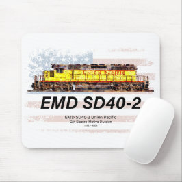 EMD SD40-2 Diesellok. Amerikansk flagga Musmatta