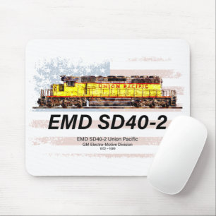 EMD SD40-2 Diesellok. Amerikansk flagga Musmatta