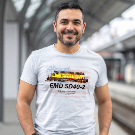 EMD SD40-2 Diesellok. Amerikansk flagga T Shirt