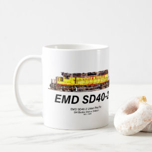 EMD SD40-2 Diesellok. Unionen Stillahavsområdet Kaffemugg
