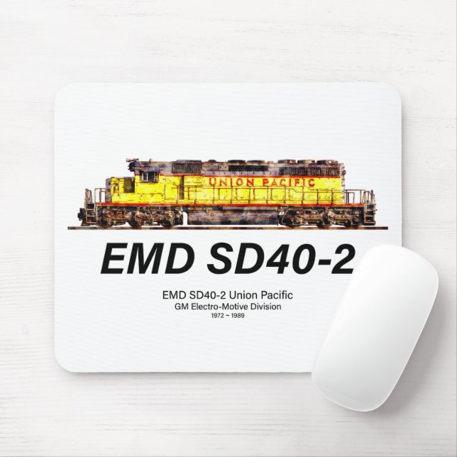 EMD SD40-2 Diesellok. Unionen Stillahavsområdet Musmatta (Med mus)