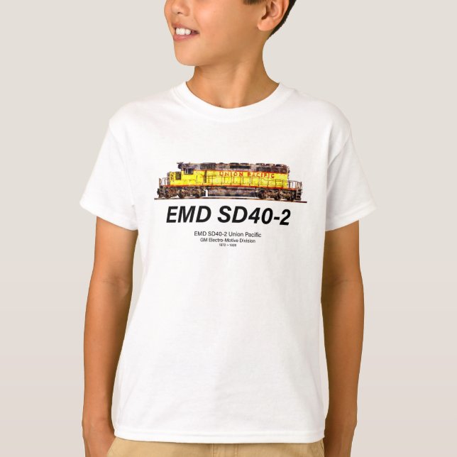 EMD SD40-2 Diesellok. Unionen Stillahavsområdet T Shirt (Framsida)