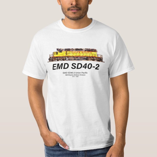 EMD SD40-2 Diesellok. Unionen Stillahavsområdet T Shirt (Framsida)