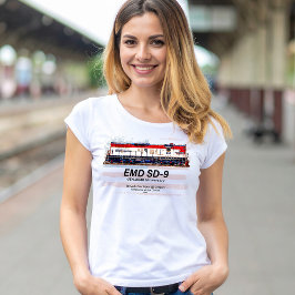 EMD SD-9 Locomotive USA 250th Anniversary Livery T Shirt